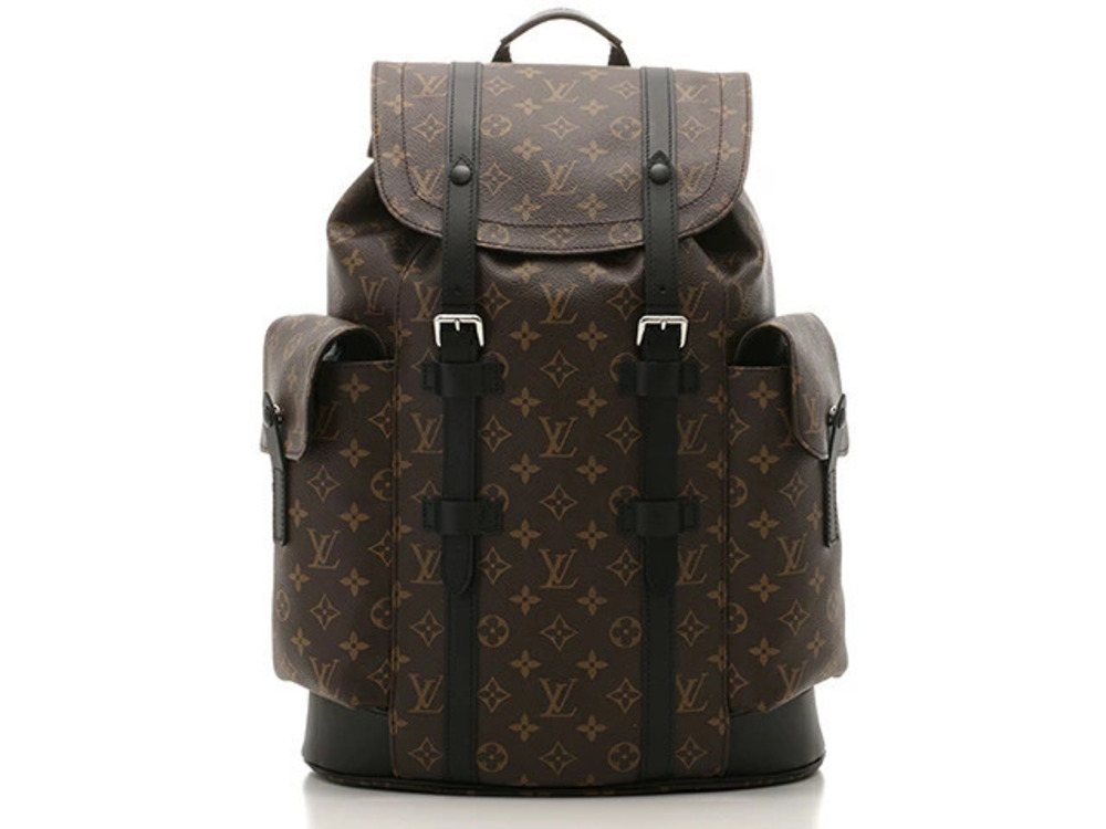 LOUIS VUITTON Backpack Christopher Monogram Macassar Brown